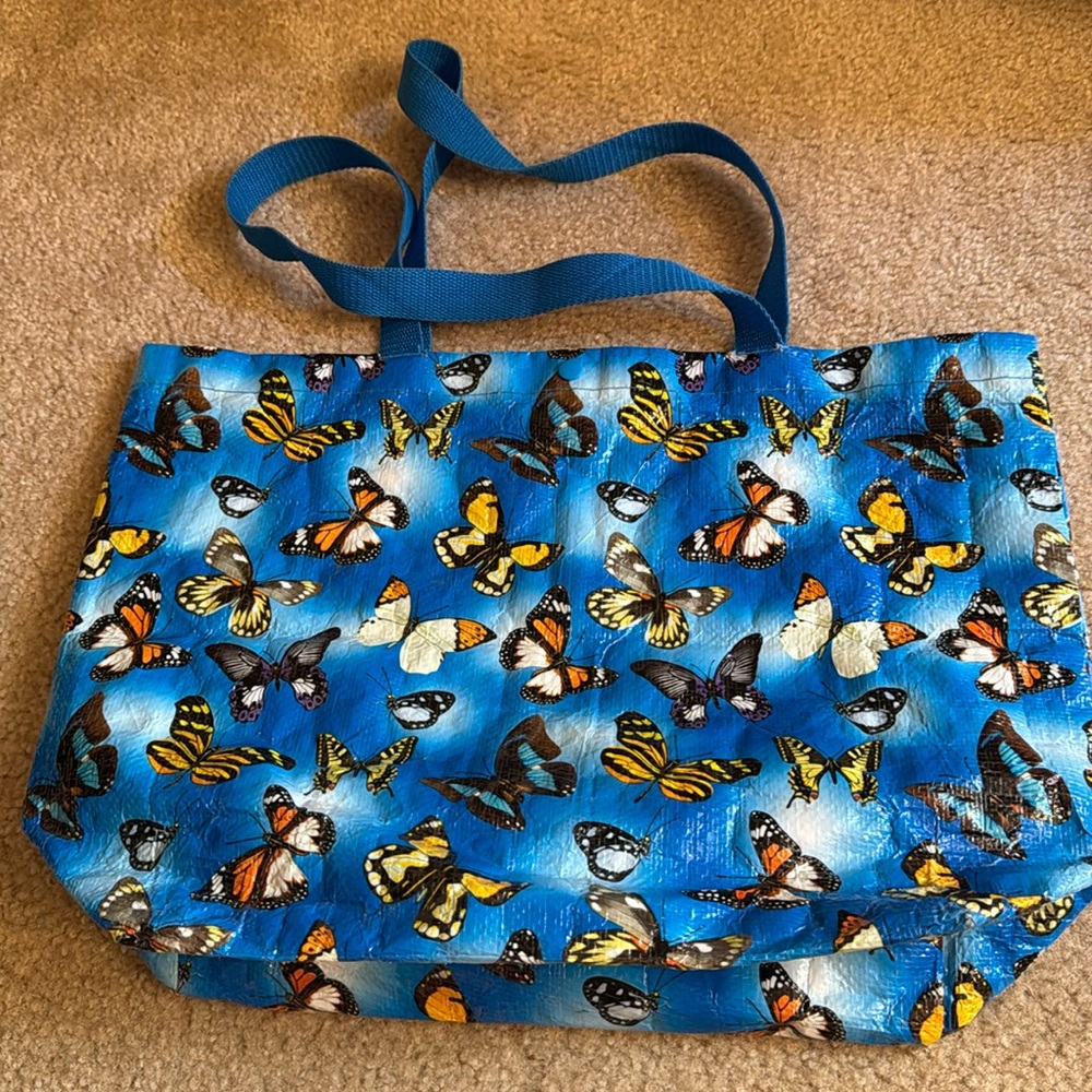 Blue Butterfly Tote Bag